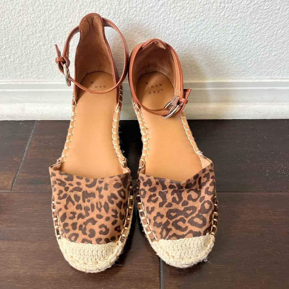 A New Day Women's Leopard Print Espadrille Flats